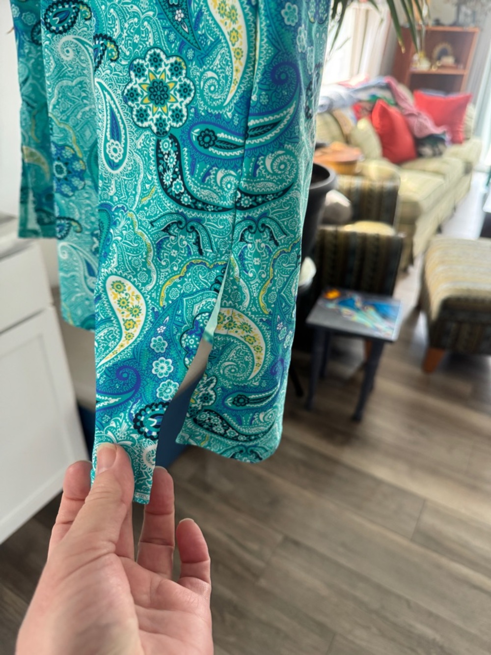 NWT Mazu Swim Paisley Mini Dress - 60s Mod Style with Pockets! - Picture 9 of 10